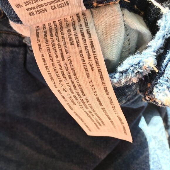 Hollister ultra high rise mom jeans vintage stretch ripped distressed 1R W25xL27 - Picture 8 of 9